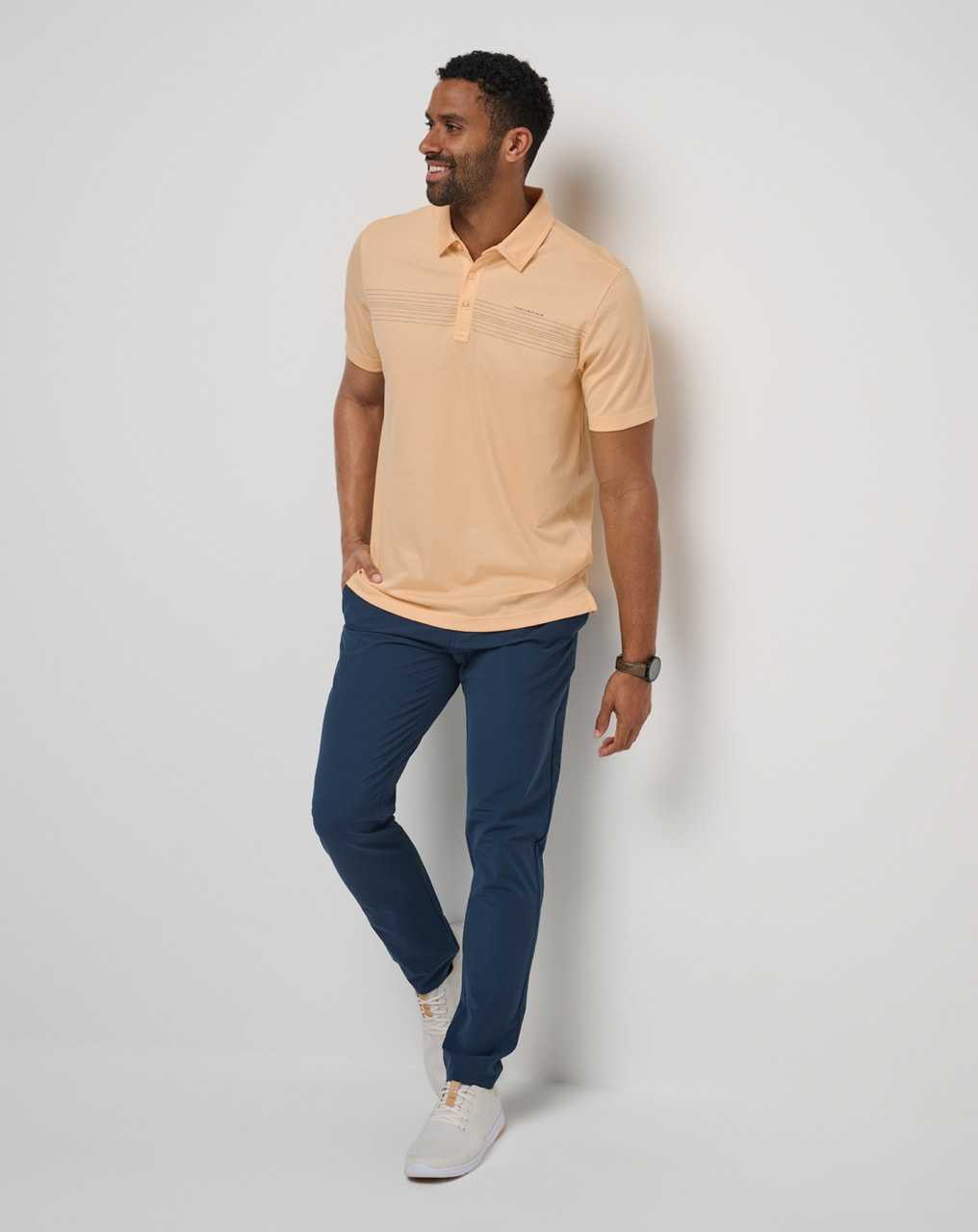 Apricot Travis Mathew Cliff Diver Polo | YHAC90152