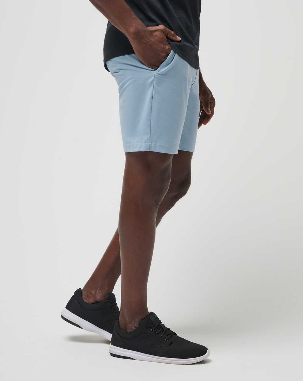 Ash Blue Travis Mathew Tech Chino Short 8in | KNIP63879