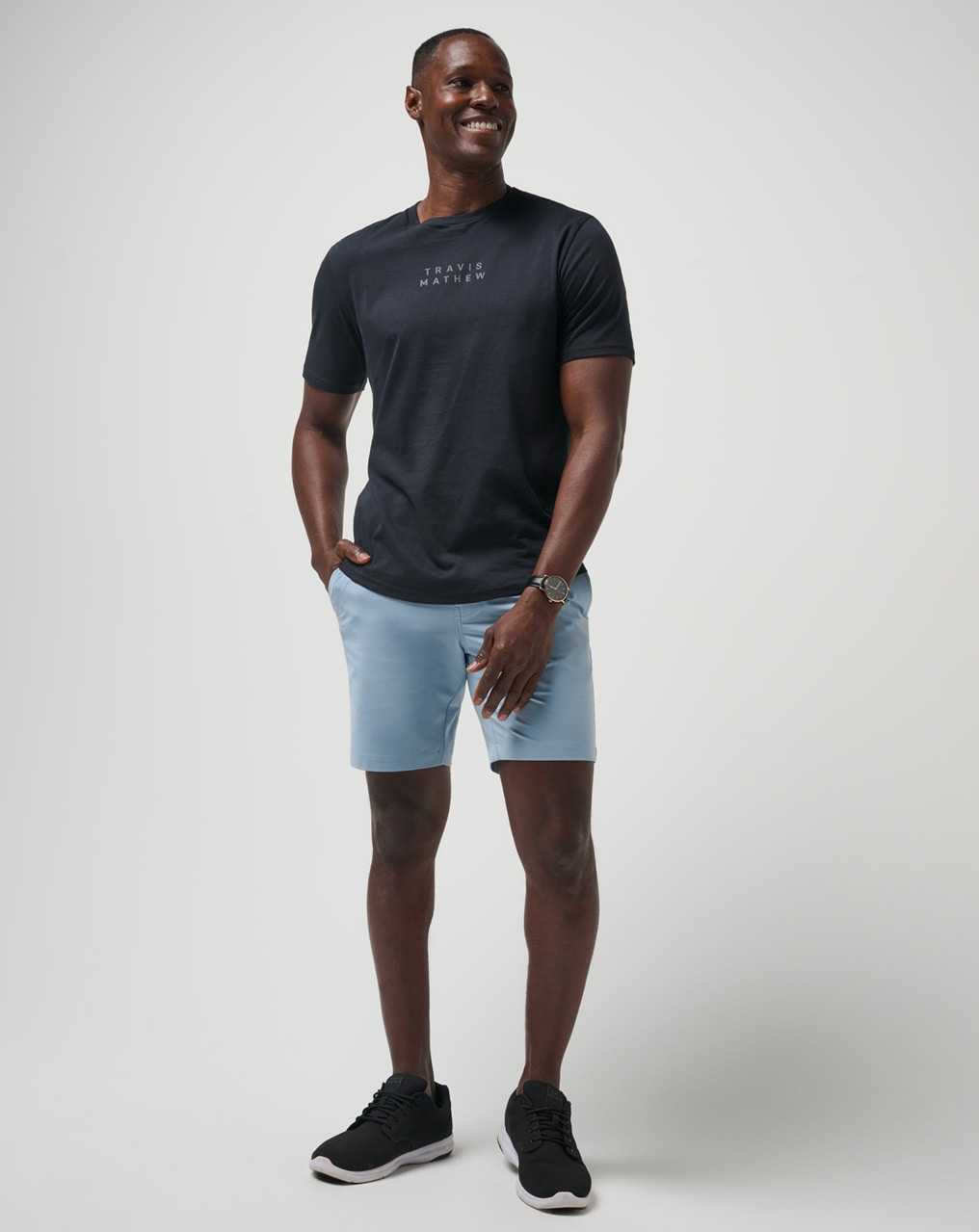 Ash Blue Travis Mathew Tech Chino Short 8in | KNIP63879