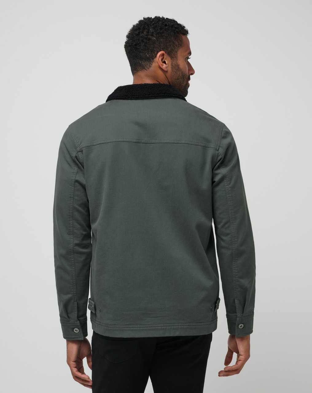 Balsam Green Travis Mathew Cloud Denim Sherpa Jacket | RUFX54328