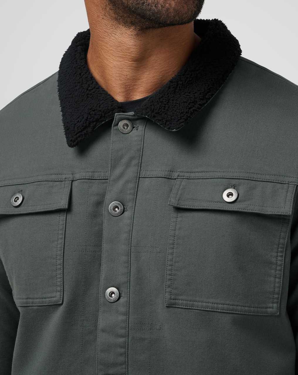 Balsam Green Travis Mathew Cloud Denim Sherpa Jacket | RUFX54328