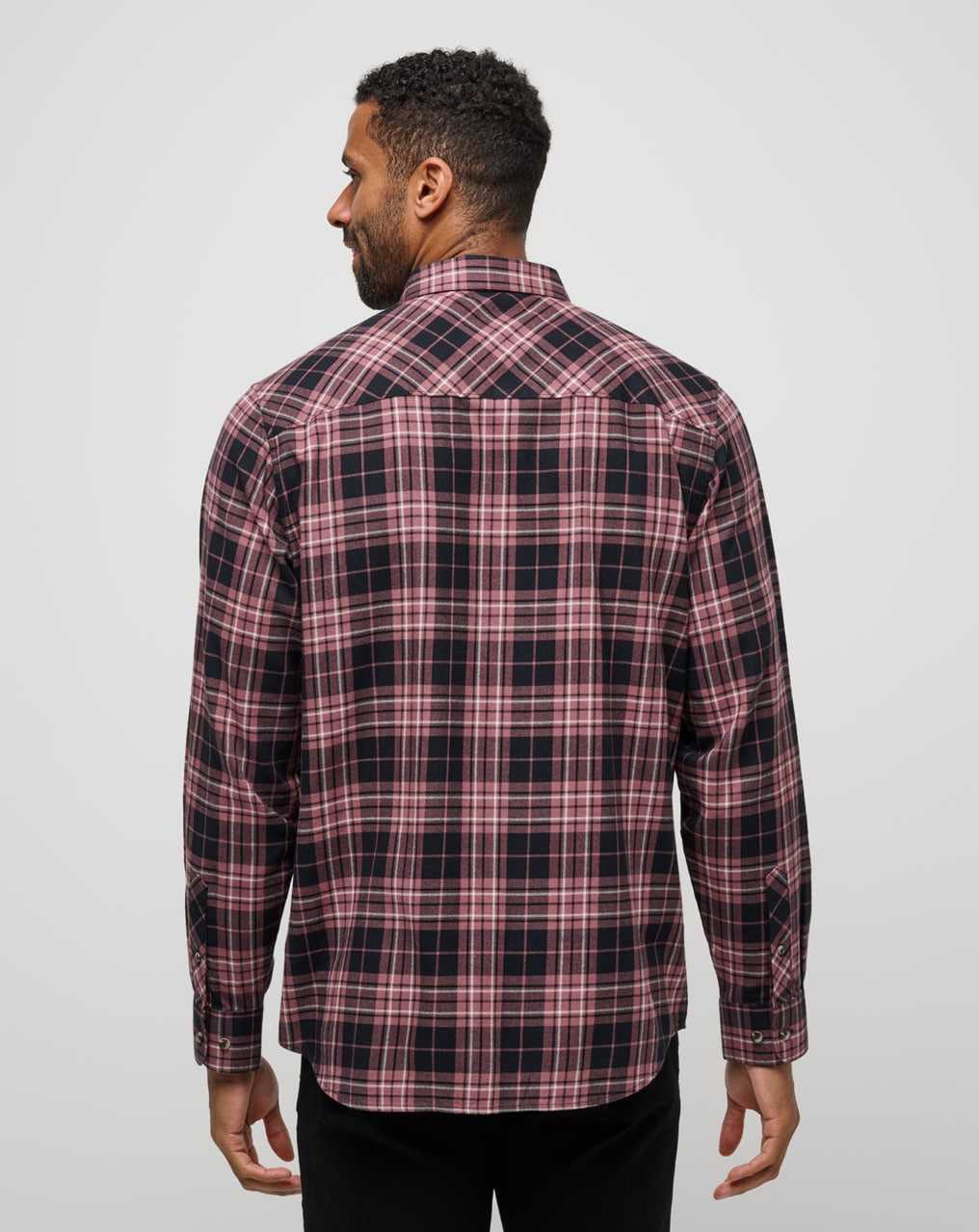 Black/Roan Rouge Travis Mathew Cloud Flannel Plaid Button-up | JIGE45361