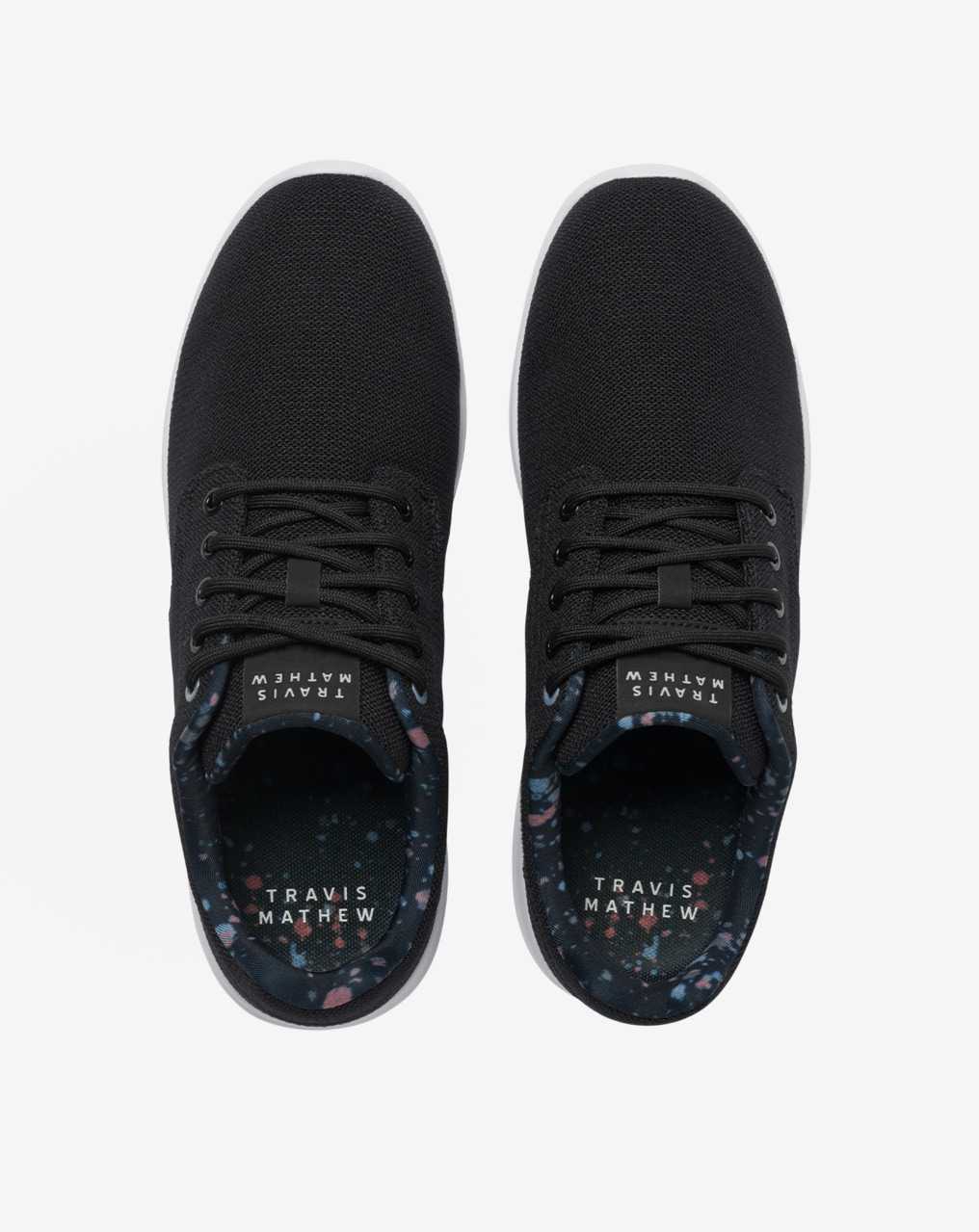 Black/Splatter Travis Mathew The Daily 2 Knit Print Shoe | QGNU01275