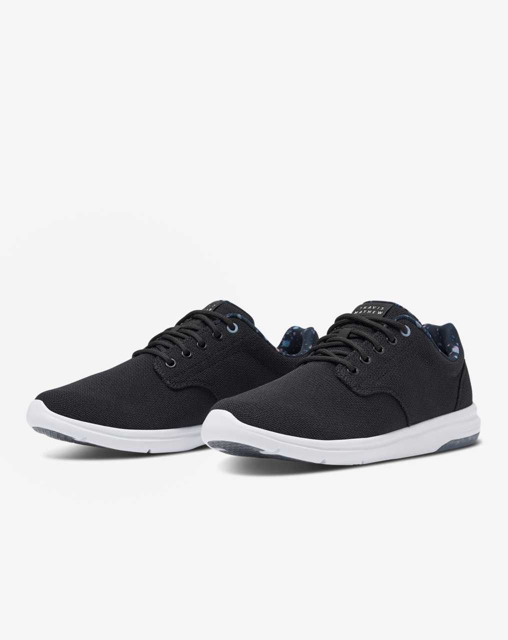 Black/Splatter Travis Mathew The Daily 2 Knit Print Shoe | QGNU01275