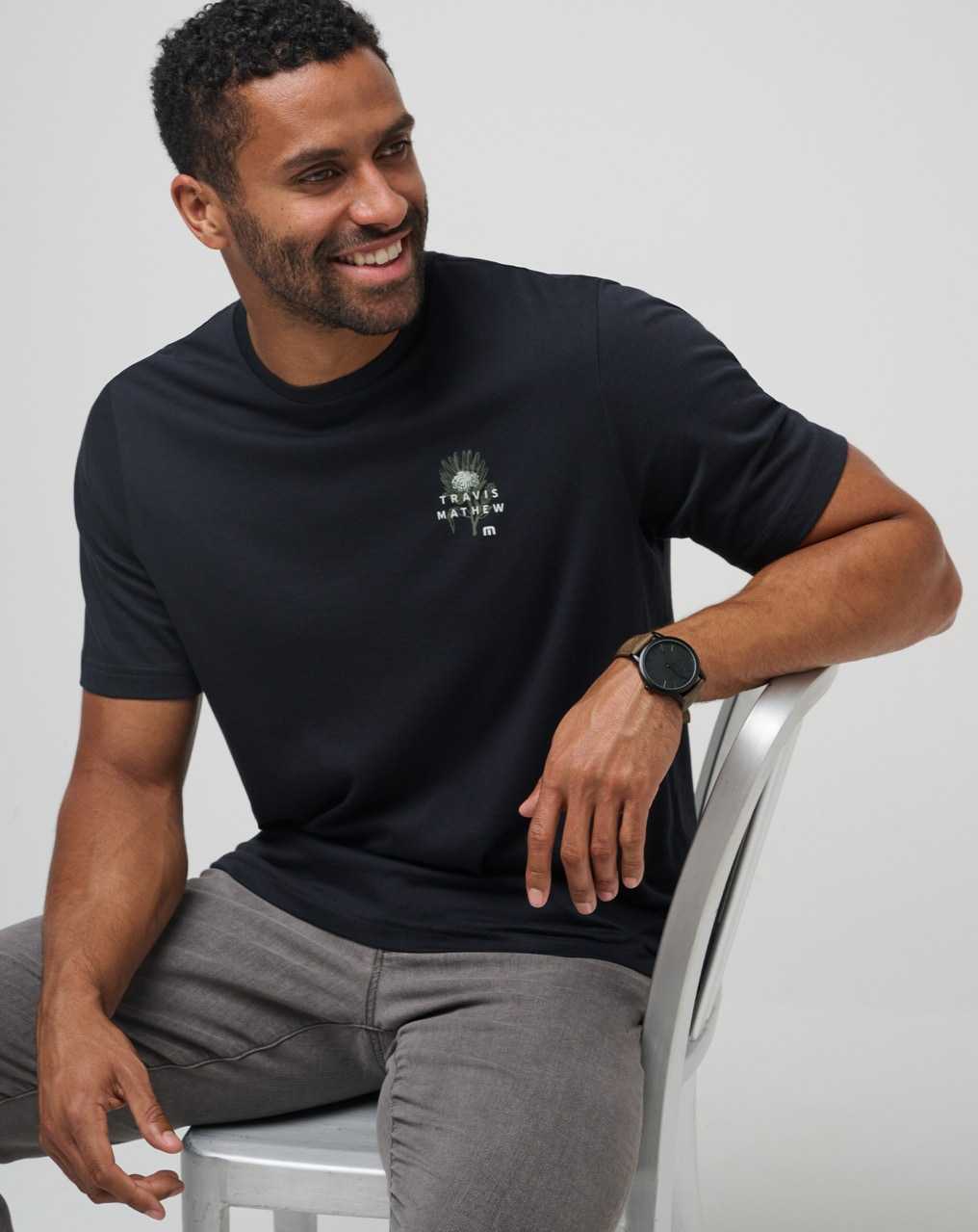 Black Travis Mathew All Day Rain Tee | ZLHP48301