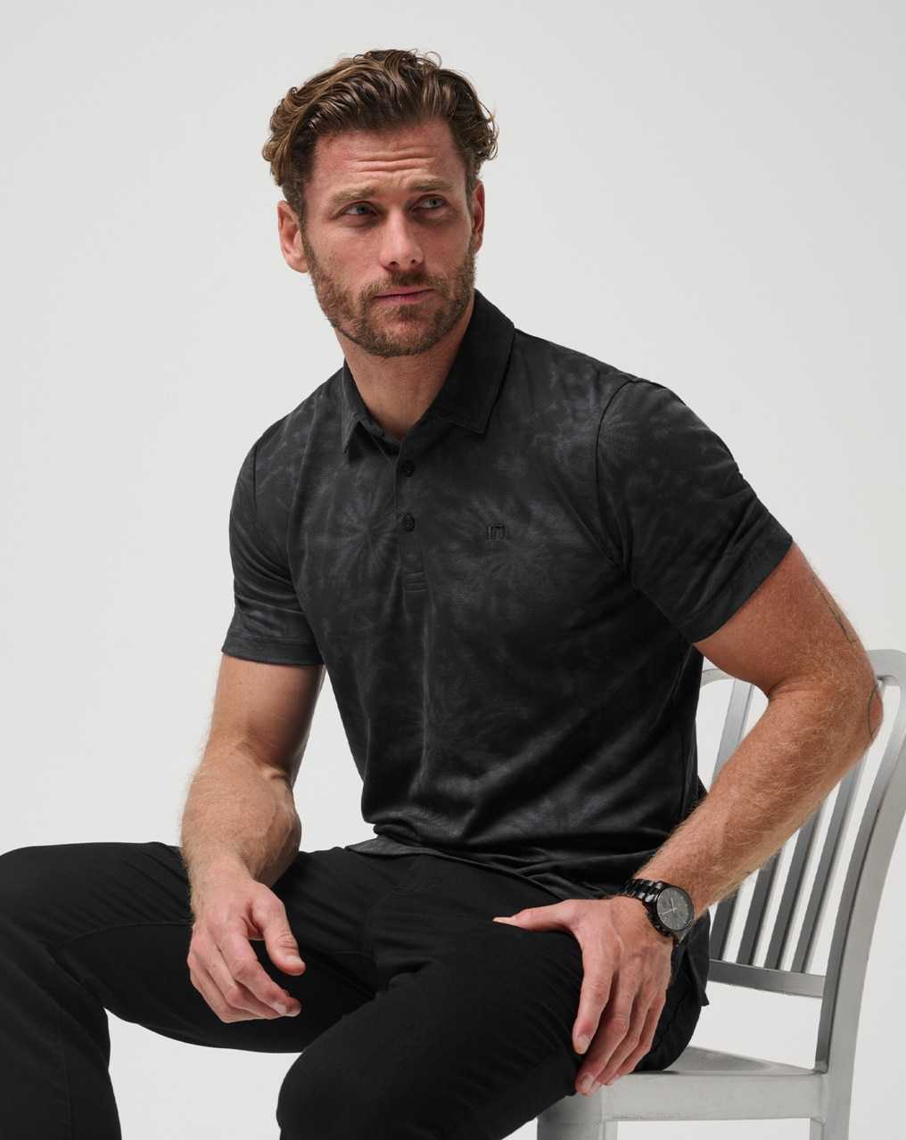 Black Travis Mathew Brilliant Waters Polo | PZGF16825