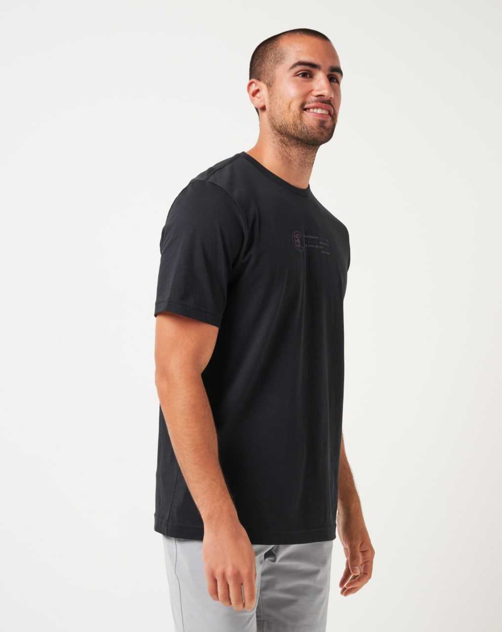 Black Travis Mathew Burnley Slide Show Tee | QTBD34701