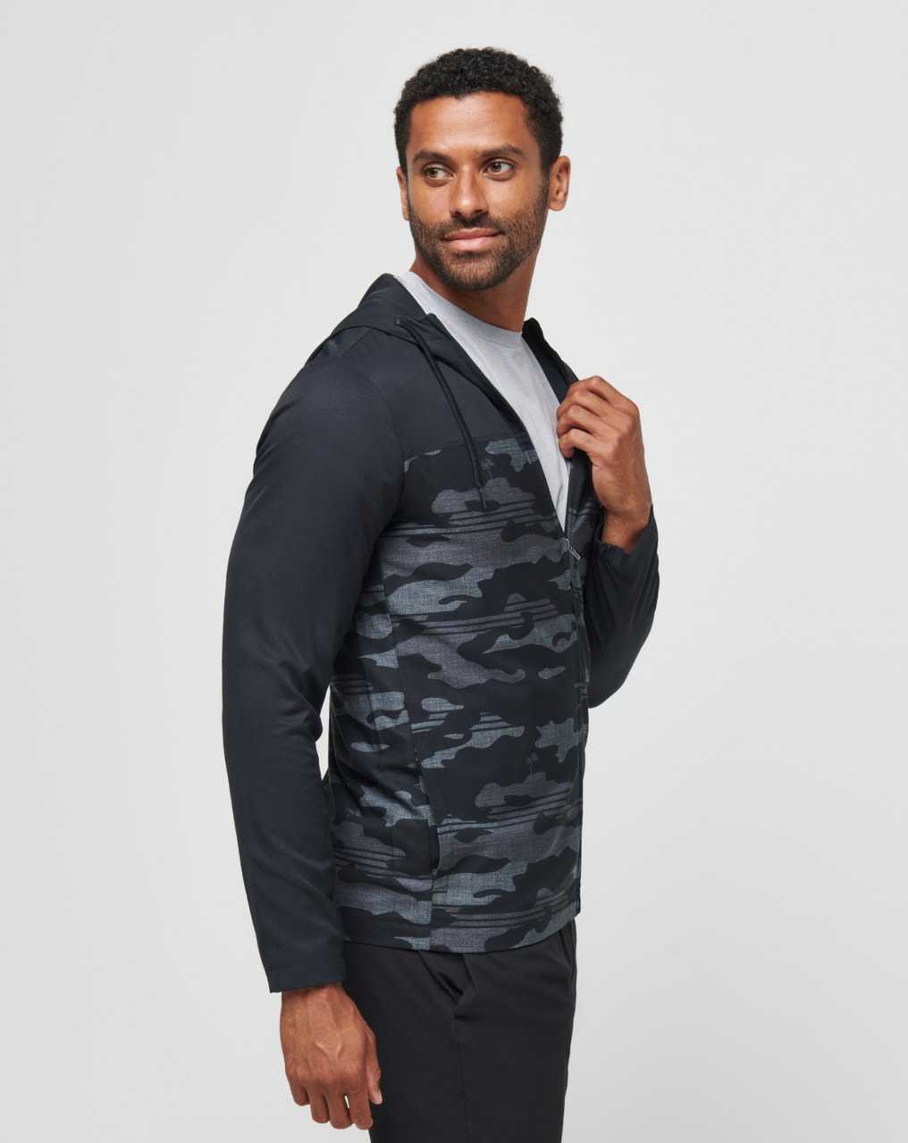 Black Travis Mathew Camo Tech Hoodie | MXTJ09325