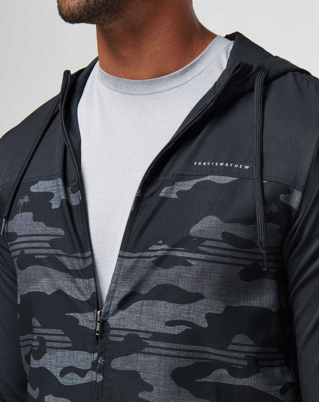 Black Travis Mathew Camo Tech Hoodie | MXTJ09325