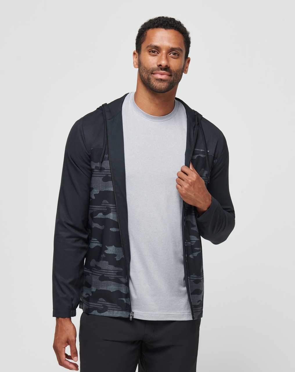 Black Travis Mathew Camo Tech Hoodie | MXTJ09325