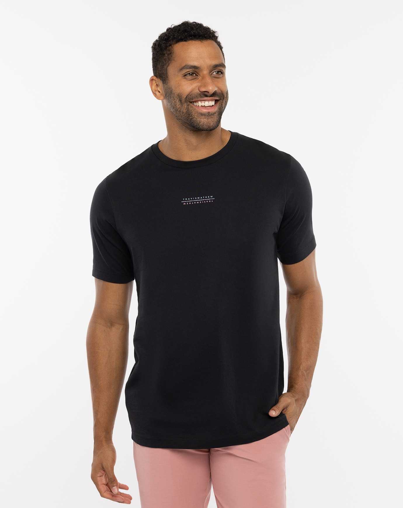 Black Travis Mathew Carnation Coral Tee | VAZY51387