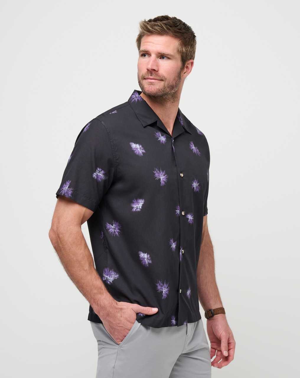 Black Travis Mathew Casino Holiday Button-up | MUJL85309