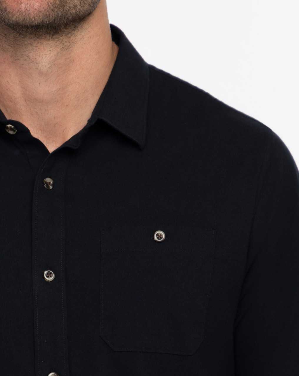 Black Travis Mathew Cloud Flannel Button-up | GKAT58723