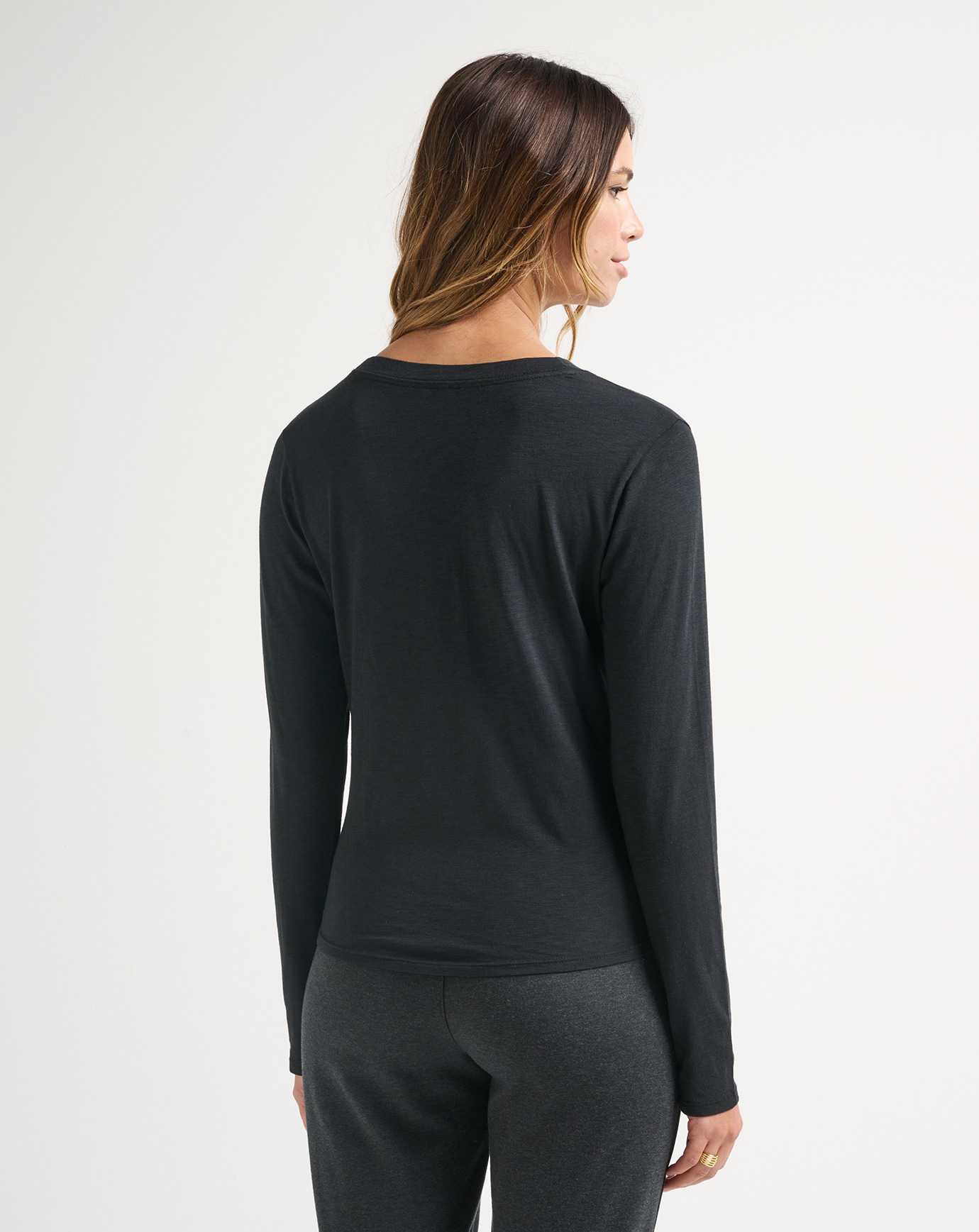 Black Travis Mathew Cloud Jersey Henley | BUQA31607