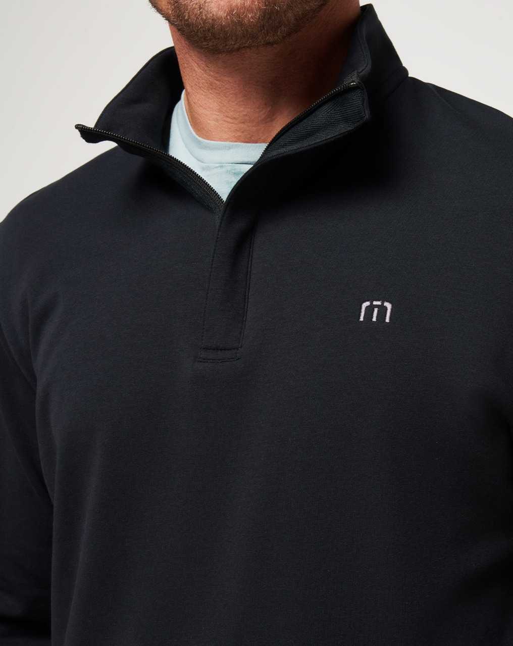 Black Travis Mathew Cloud Quarter Zip 2.0 | GNVT46287