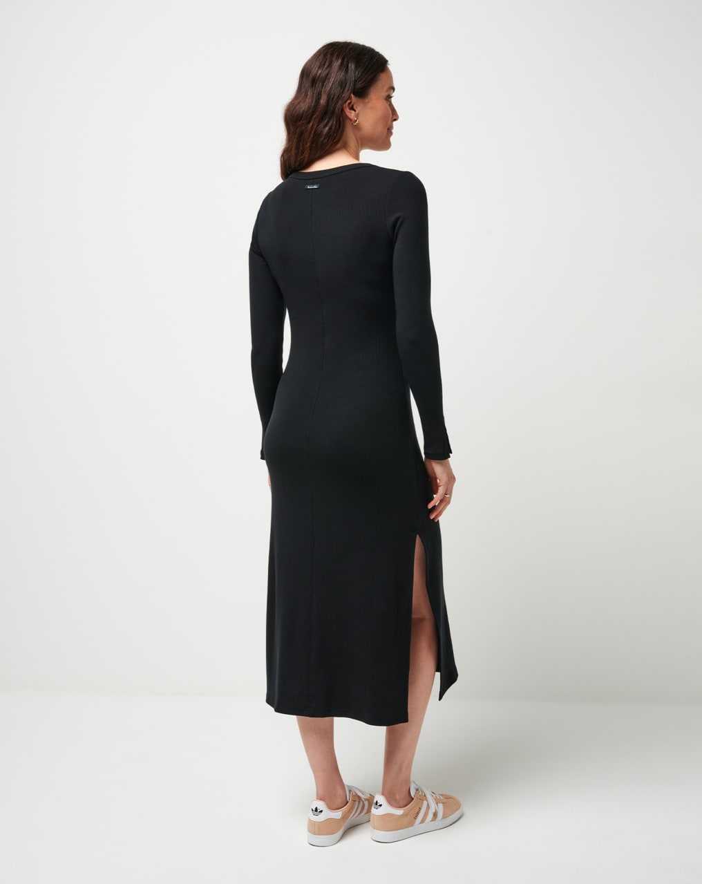 Black Travis Mathew Cloud Rib Retreat Dress | VDIQ53461