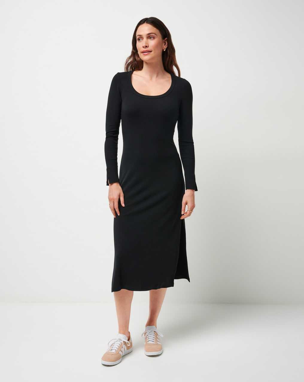 Black Travis Mathew Cloud Rib Retreat Dress | VDIQ53461