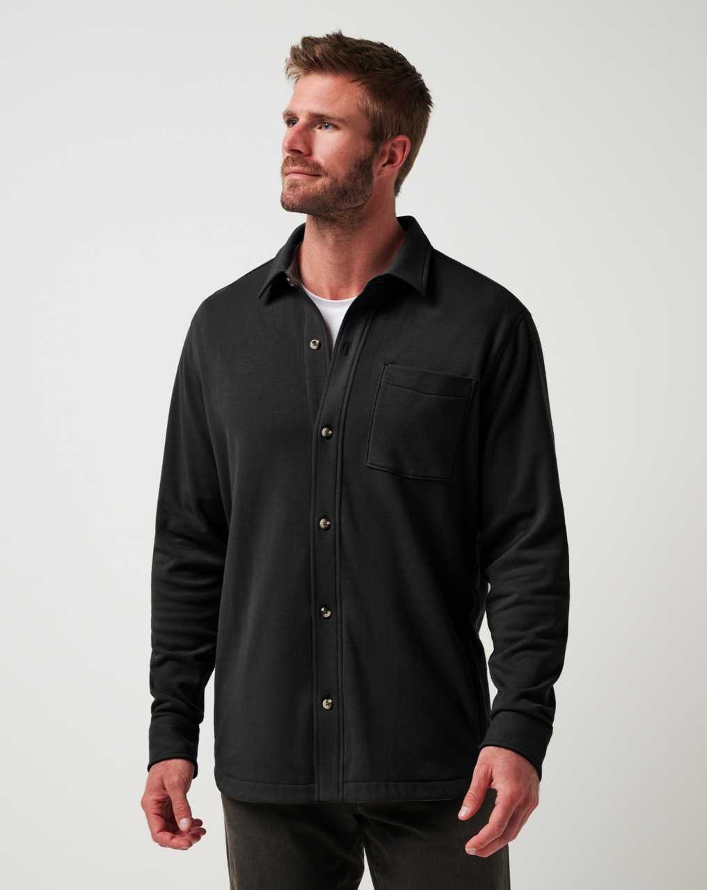 Black Travis Mathew Cloud Shirt Jacket | AIUX23175