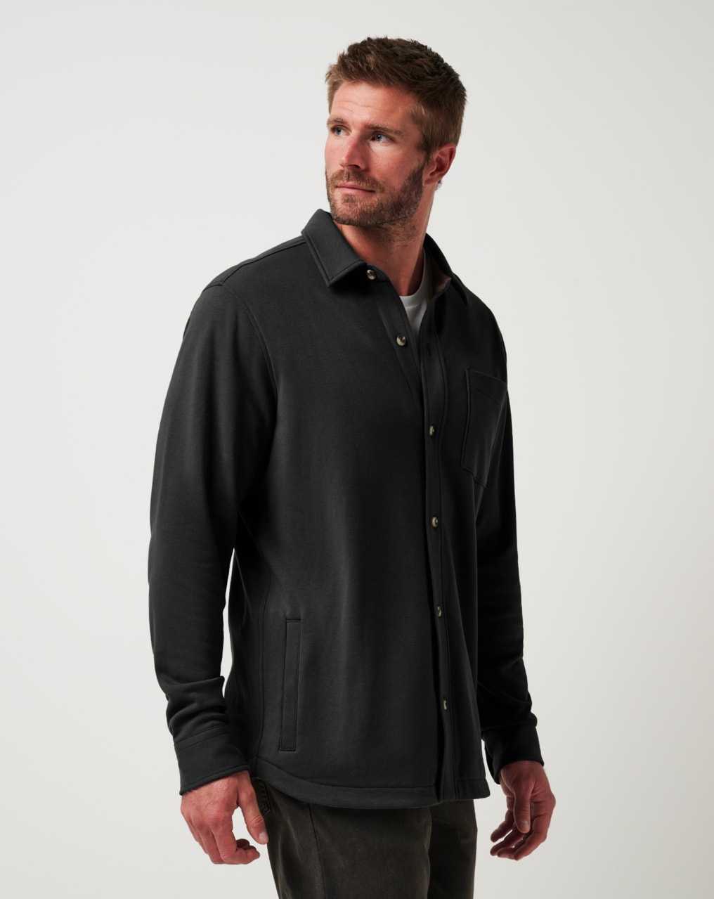 Black Travis Mathew Cloud Shirt Jacket | AIUX23175