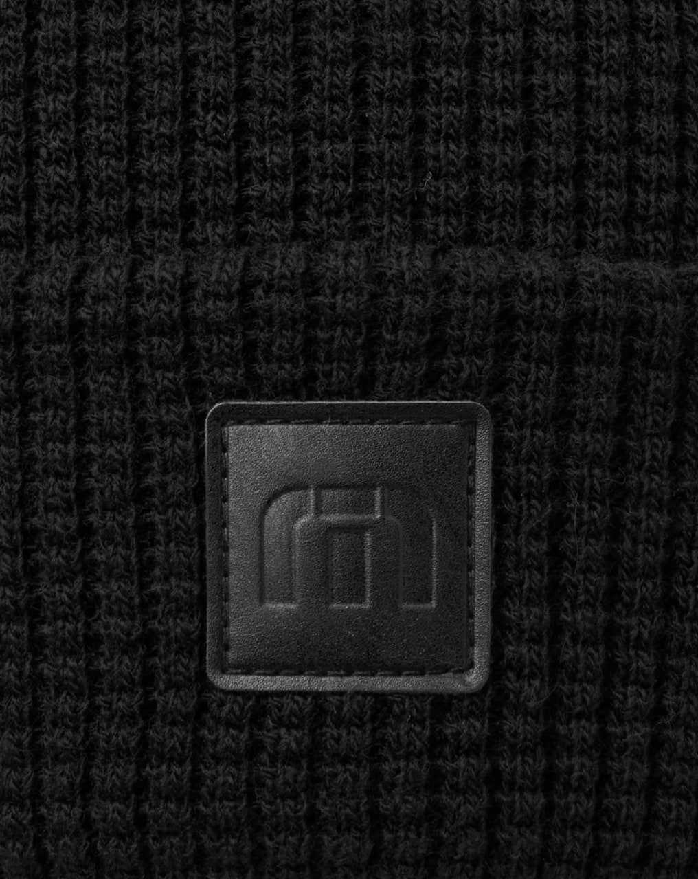 Black Travis Mathew Cloud Waffle Beanie | NLKT59083