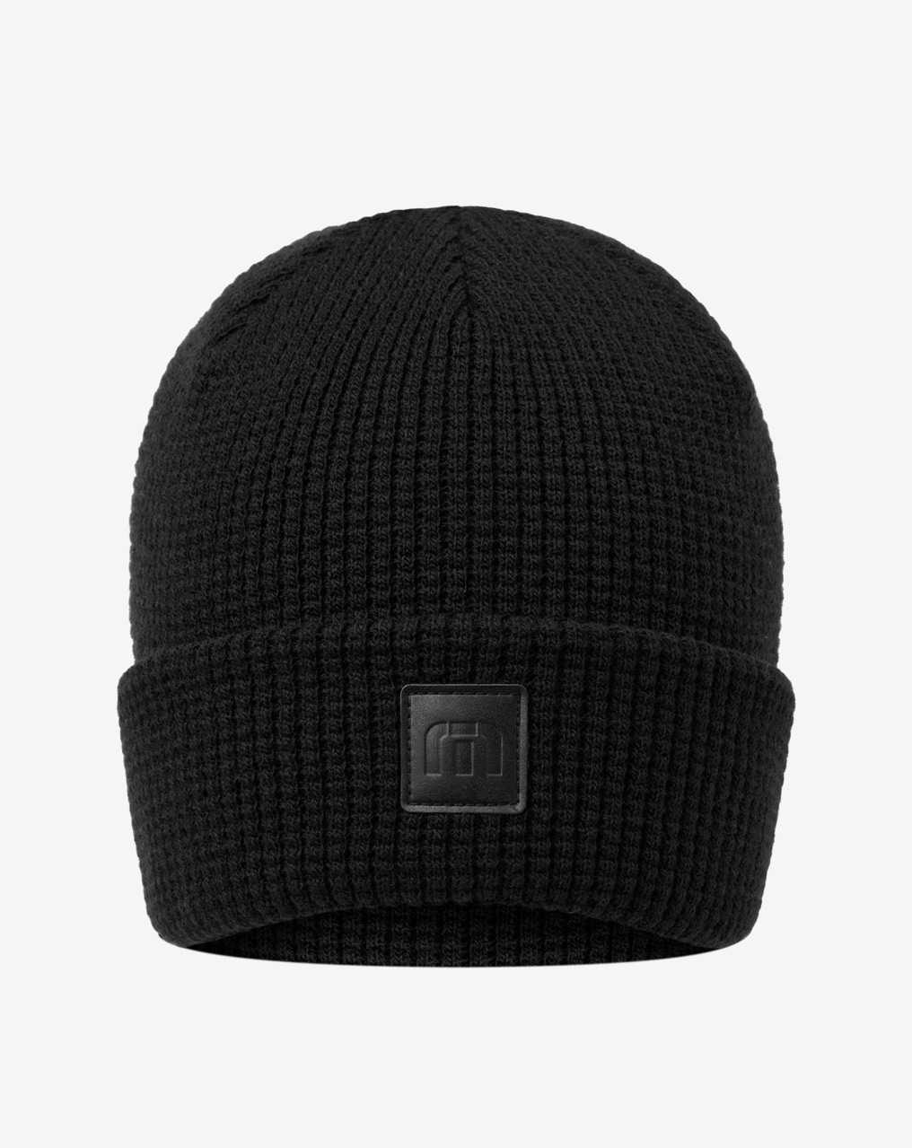 Black Travis Mathew Cloud Waffle Beanie | NLKT59083