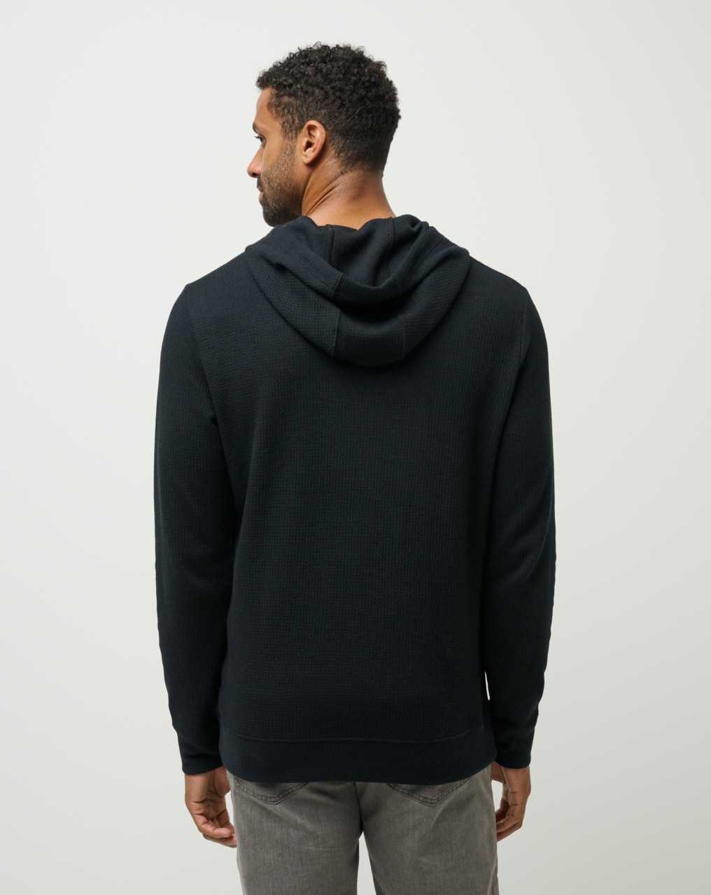 Black Travis Mathew Cloud Waffle Hoodie | EVYP42513