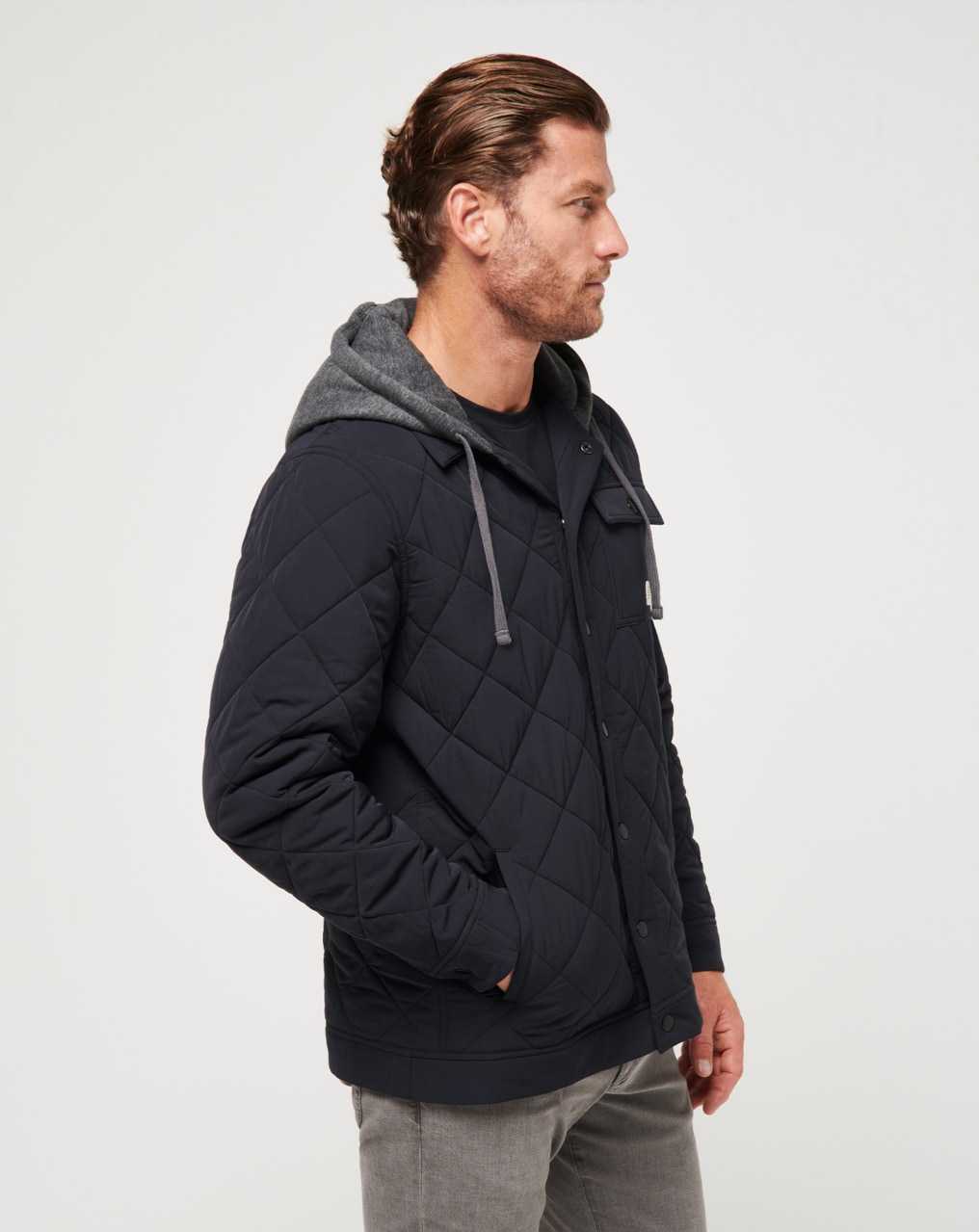 Black Travis Mathew Grey Wave Full Zip Hoodie | LYIC42376