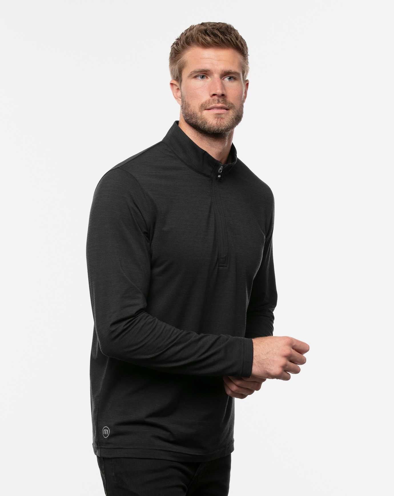 Black Travis Mathew Havasu 2.0 Quarter Zip | OFMU01492