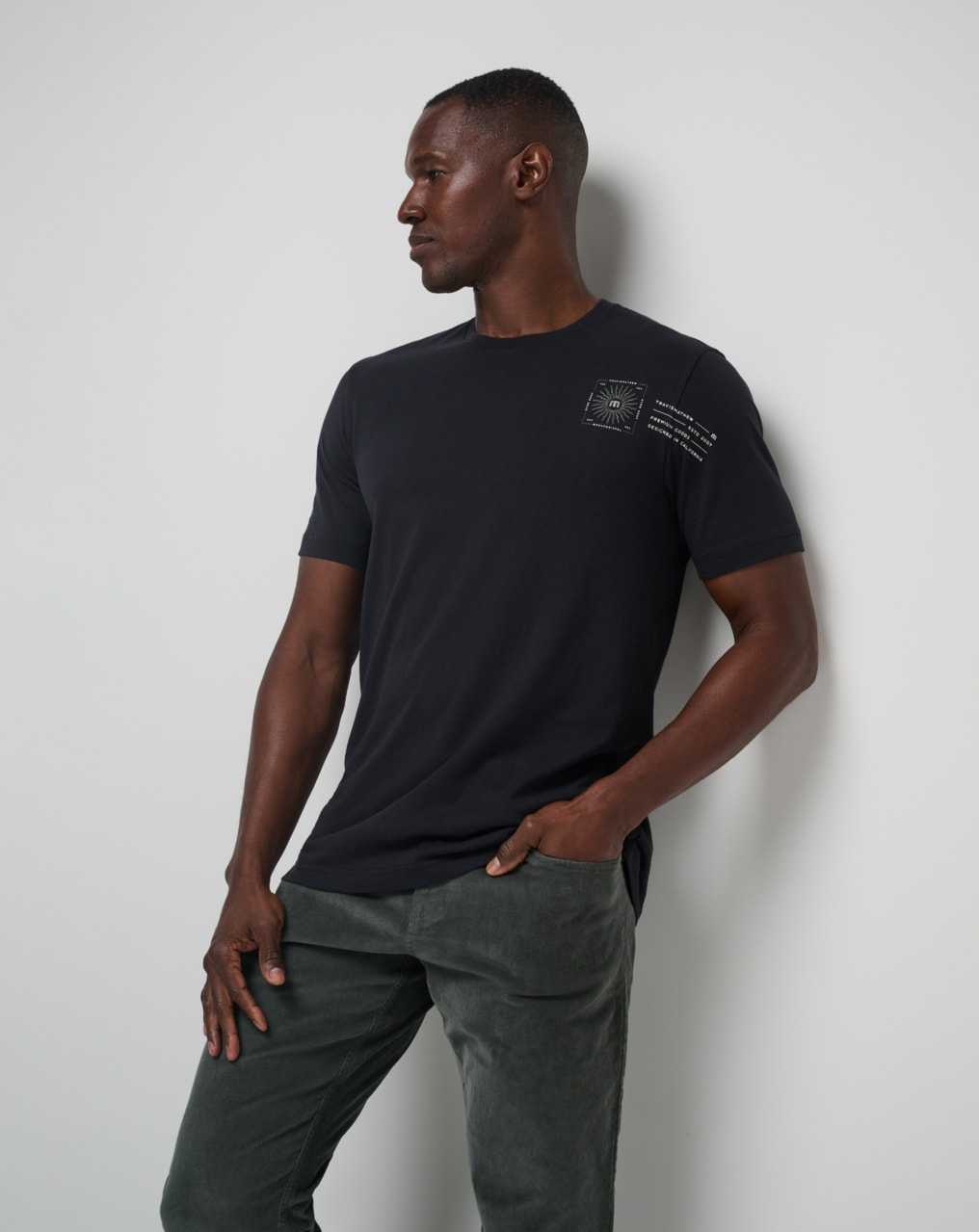 Black Travis Mathew Laguna Sun Tee | TJBW95206