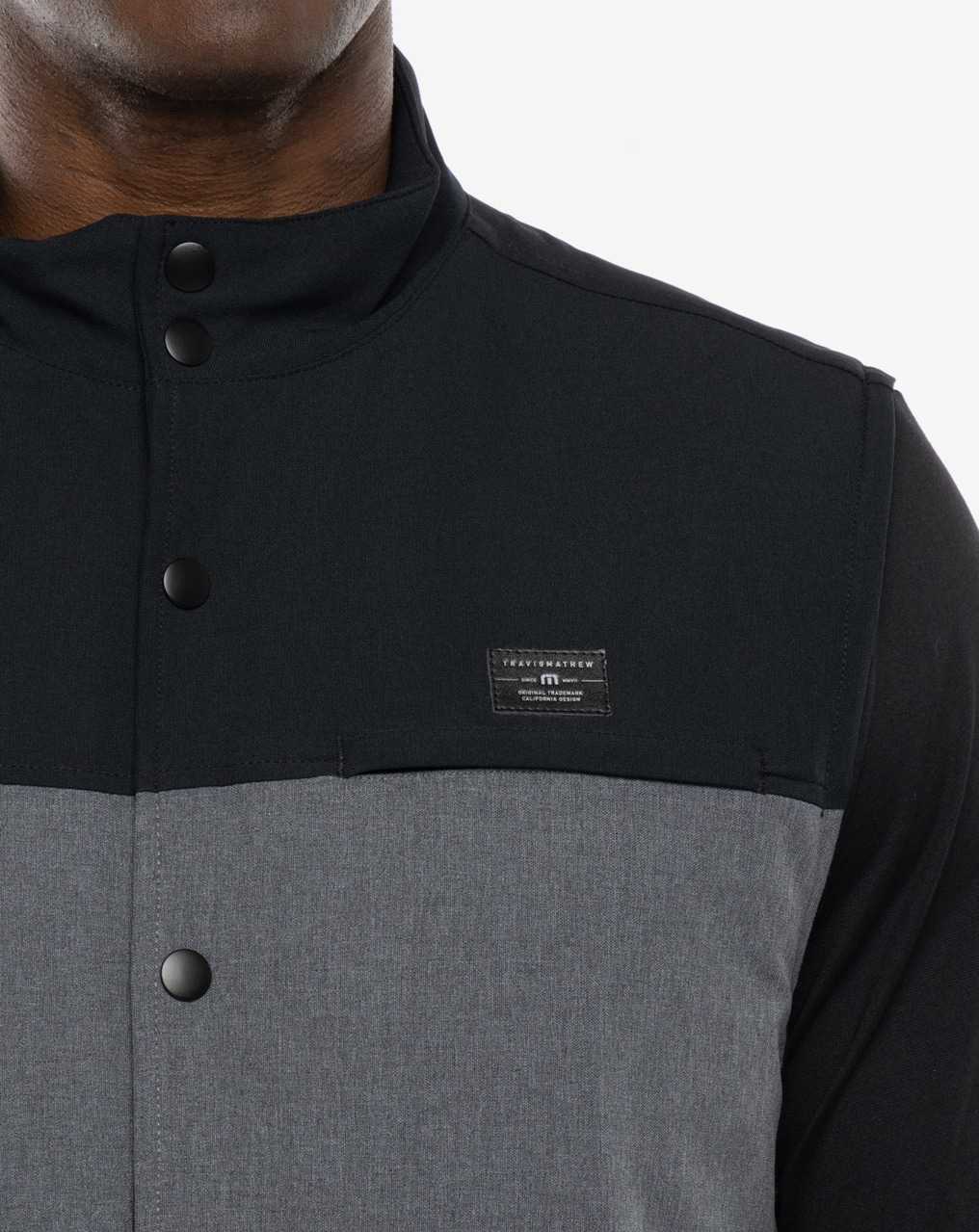 Black Travis Mathew Navigational Report Vest | JFQH13260