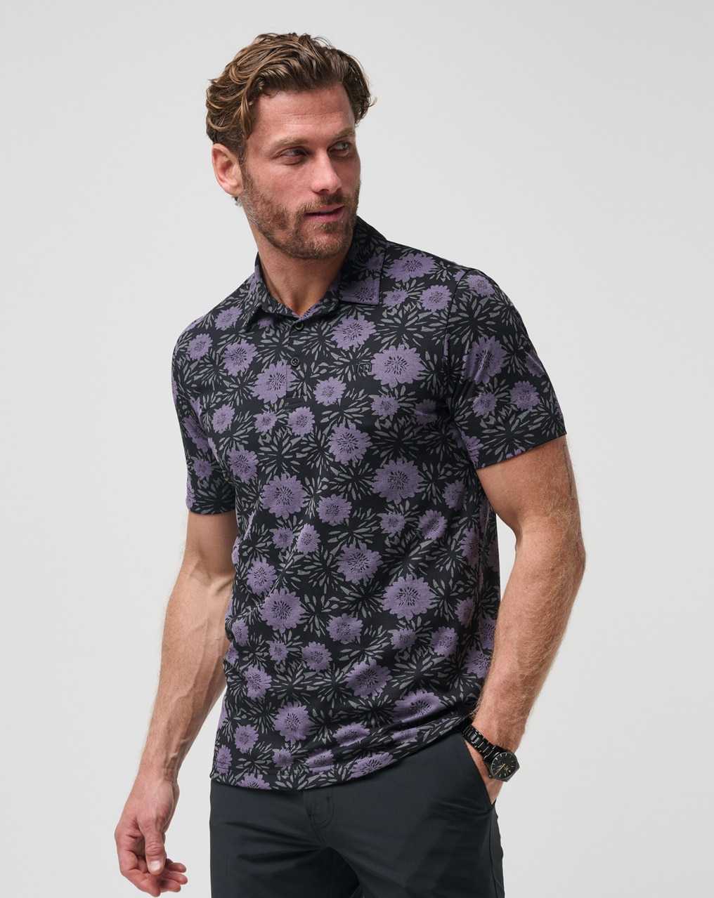 Black Travis Mathew Not Happening Polo | FYNB46187