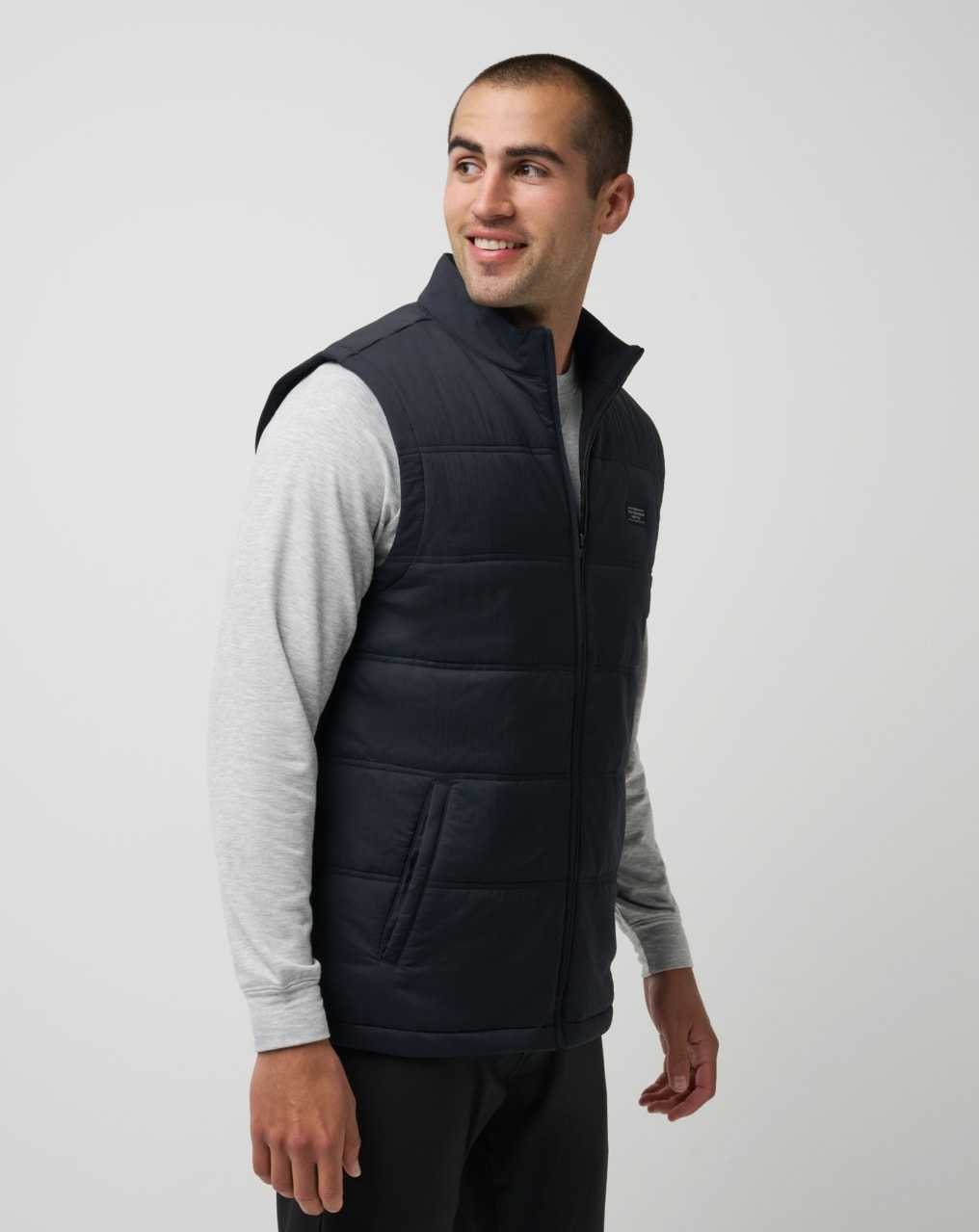 Black Travis Mathew Palisades Puffer Vest | TUXS84503