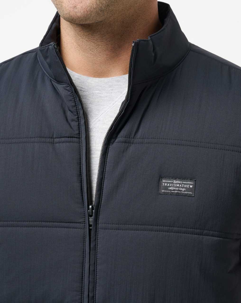 Black Travis Mathew Palisades Puffer Vest | TUXS84503