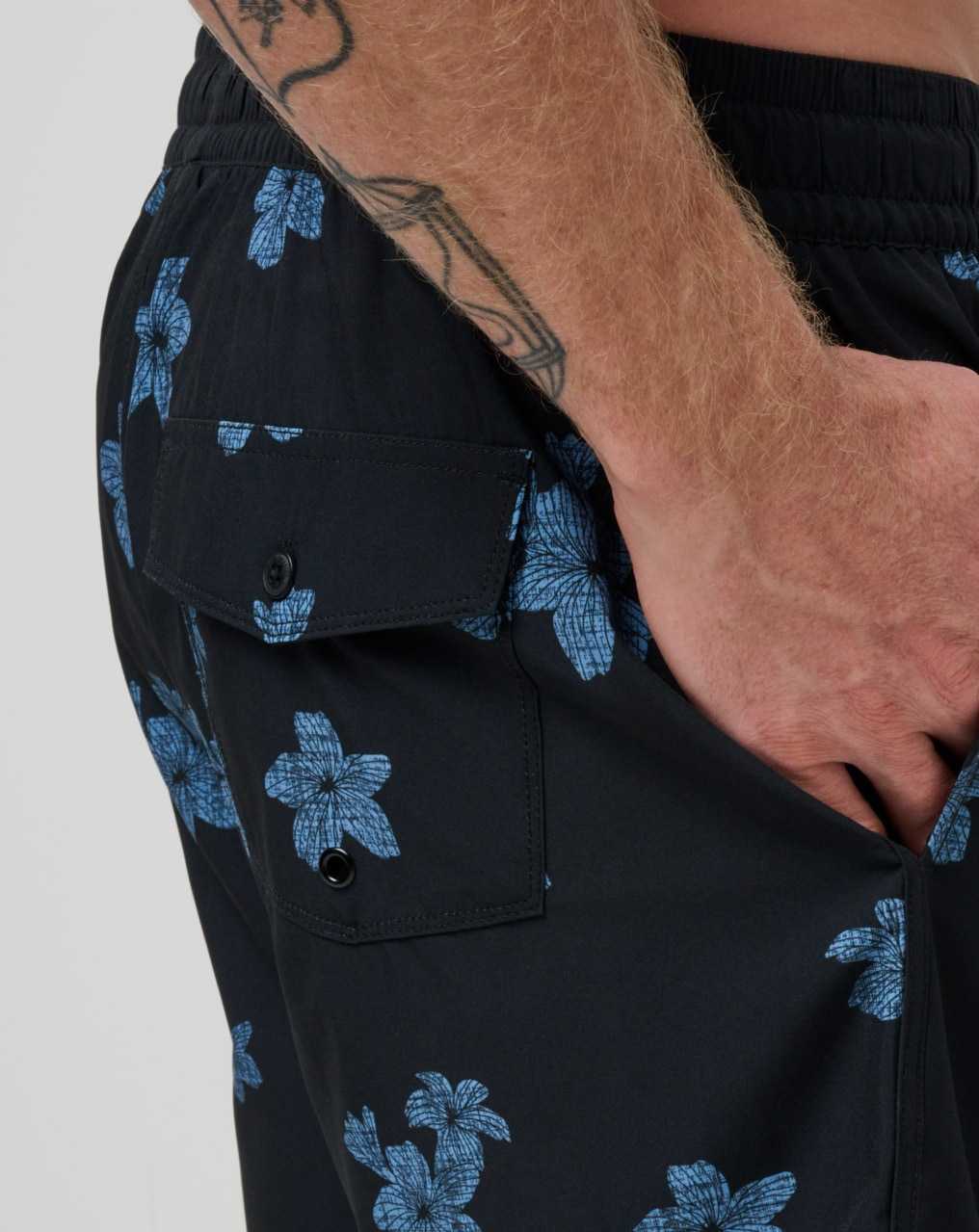 Black Travis Mathew Pineapple Time Boardshort | TJPO37462