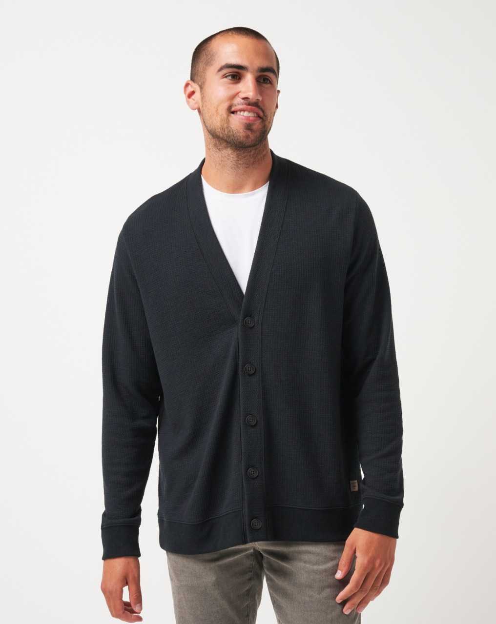 Black Travis Mathew Pristine Shore Cardigan | XTPZ35489