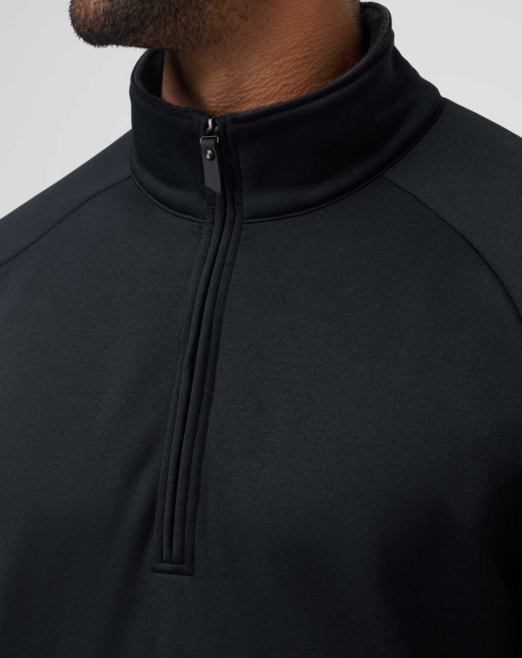 Black Travis Mathew Quest Polar Fleece Quarter Zip | CRVX80657