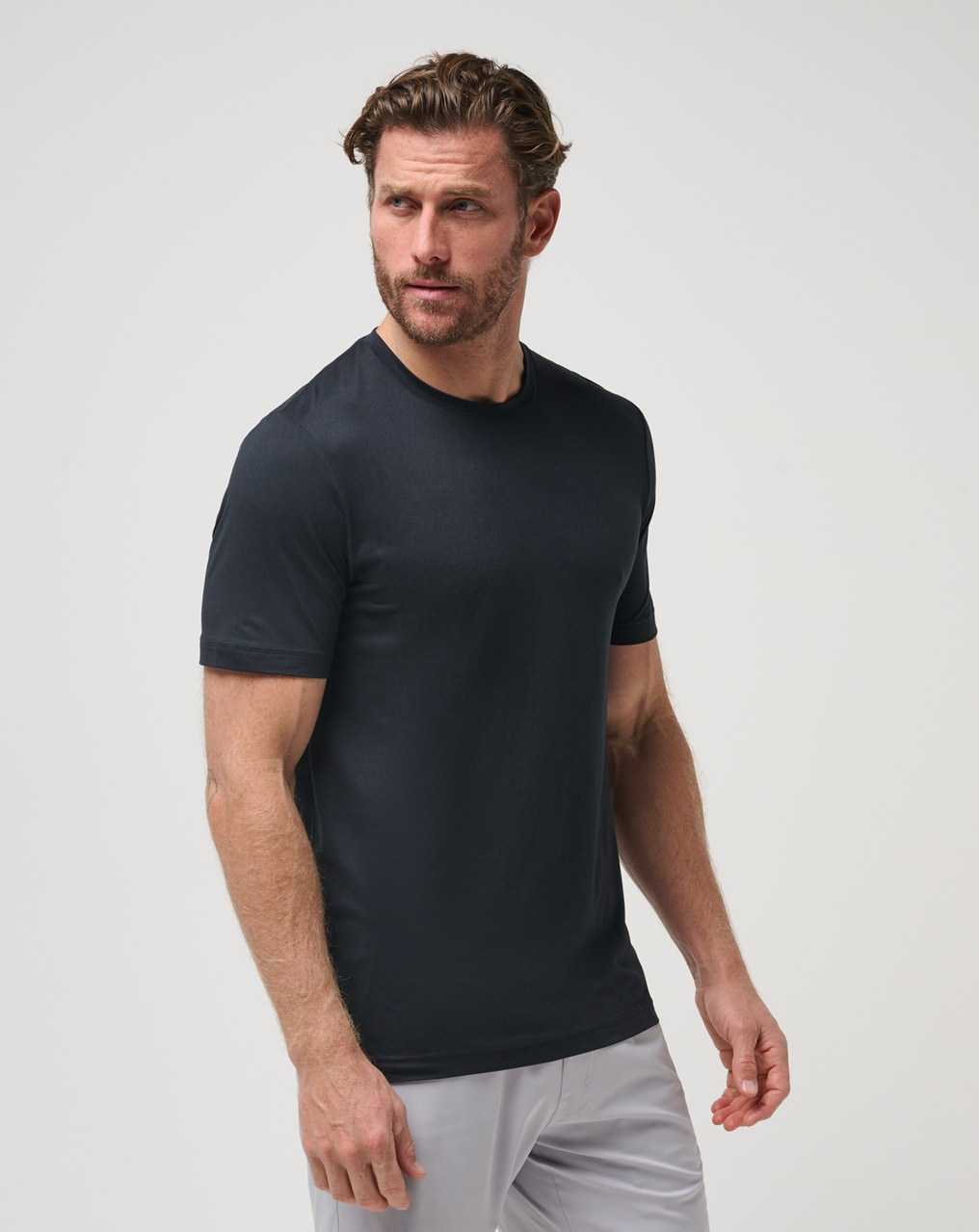 Black Travis Mathew Risk Taker Active Tee | XFJI69782