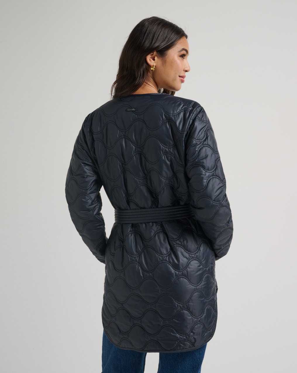 Black Travis Mathew Saltwater Spray Quilted Jacket | YZGR28756