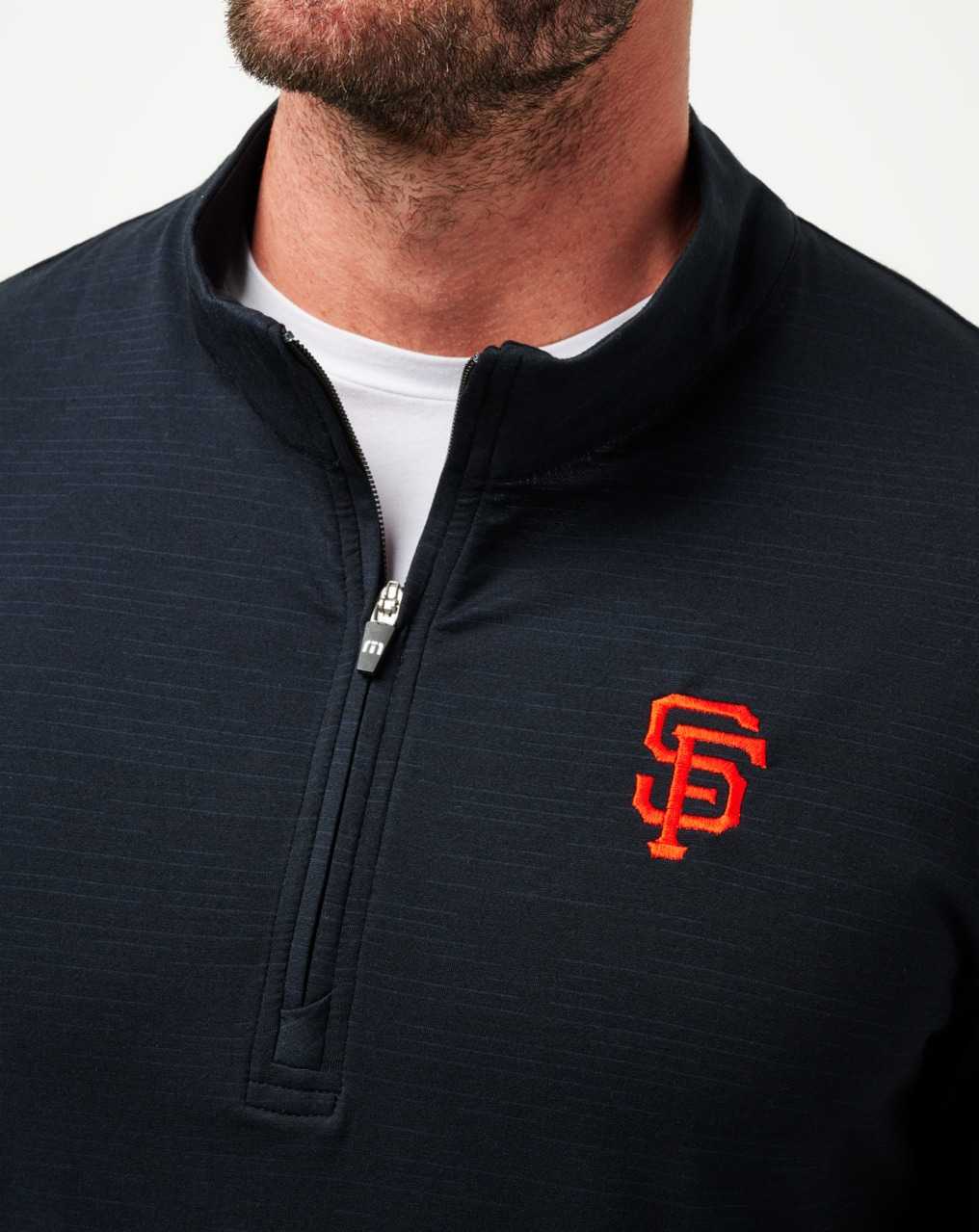 Black Travis Mathew San Francisco Giants The Heater Quarter Zip | ZSIJ08526