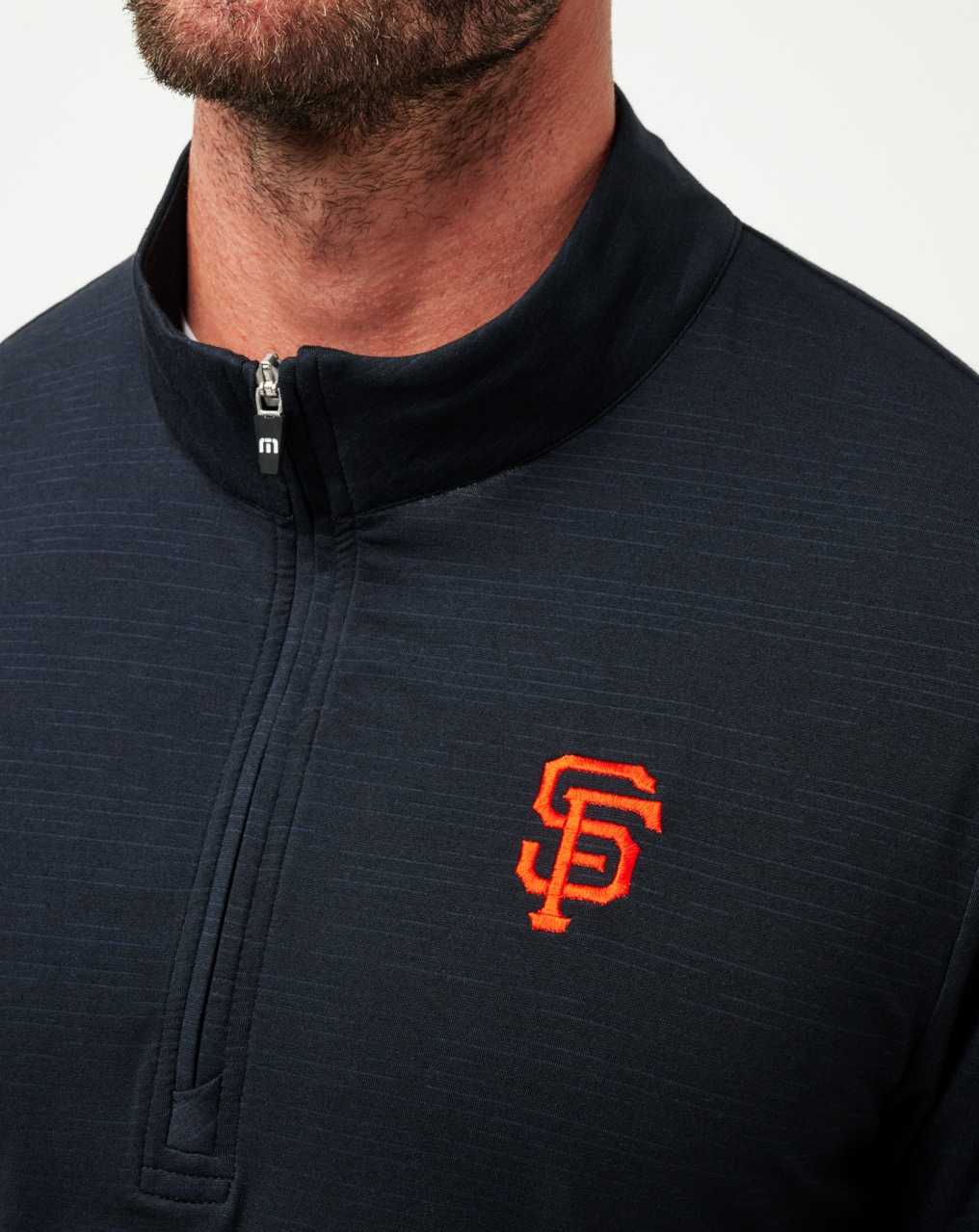 Black Travis Mathew San Francisco Giants The Heater Quarter Zip | ZSIJ08526