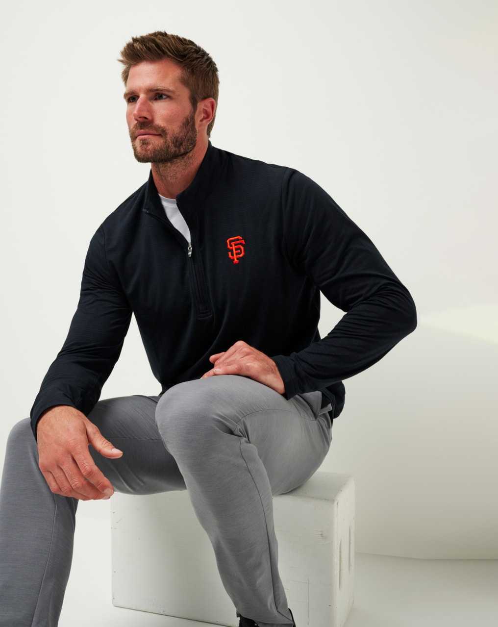 Black Travis Mathew San Francisco Giants The Heater Quarter Zip | ZSIJ08526