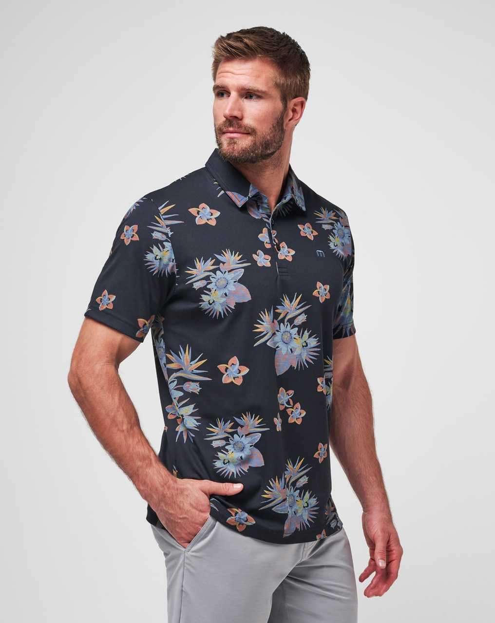 Black Travis Mathew Secluded Island Polo | PBFW57428