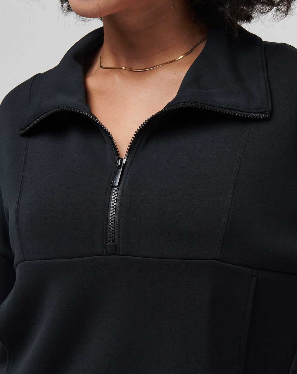 Black Travis Mathew Skyloft Soft Half Zip | SXEJ72408