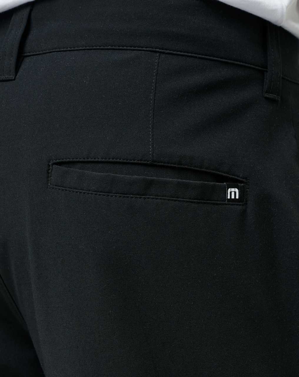 Black Travis Mathew Tech Chino Short 8in | AGLH42703