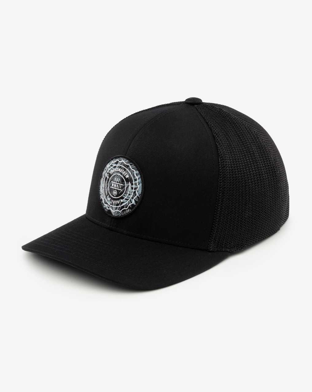 Black Travis Mathew The Patch Floral Snapback Hat | ZAWY08914