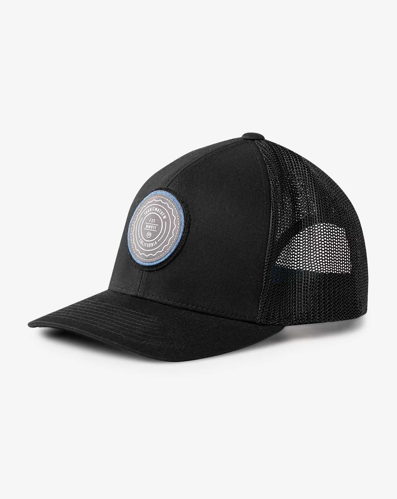 Black Travis Mathew The Patch Snapback Hat | QUPV50794