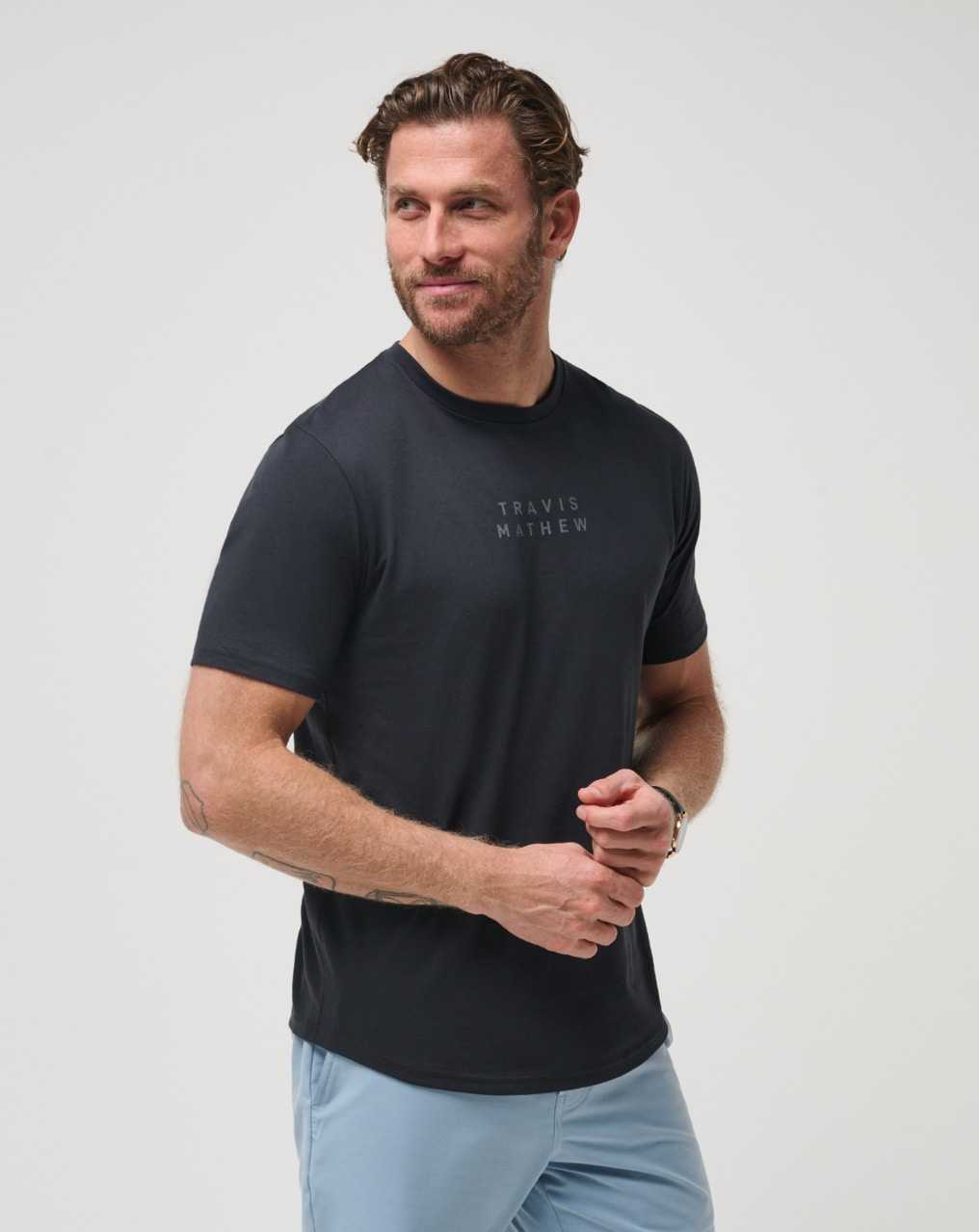 Black Travis Mathew Tm Scoop Tee | AFEV02689