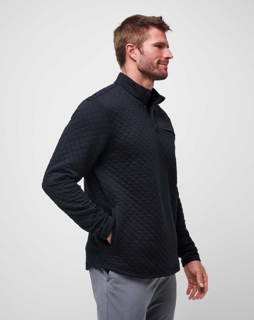 Black Travis Mathew Transatlantic Quarter Zip | FAGE20847