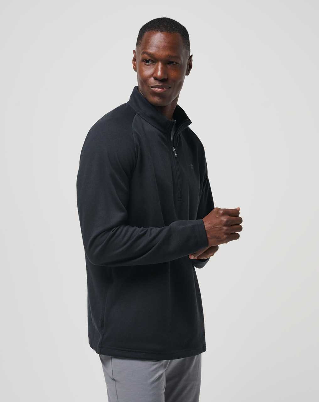 Black Travis Mathew Upgraded Quarter Zip | AUXS09685