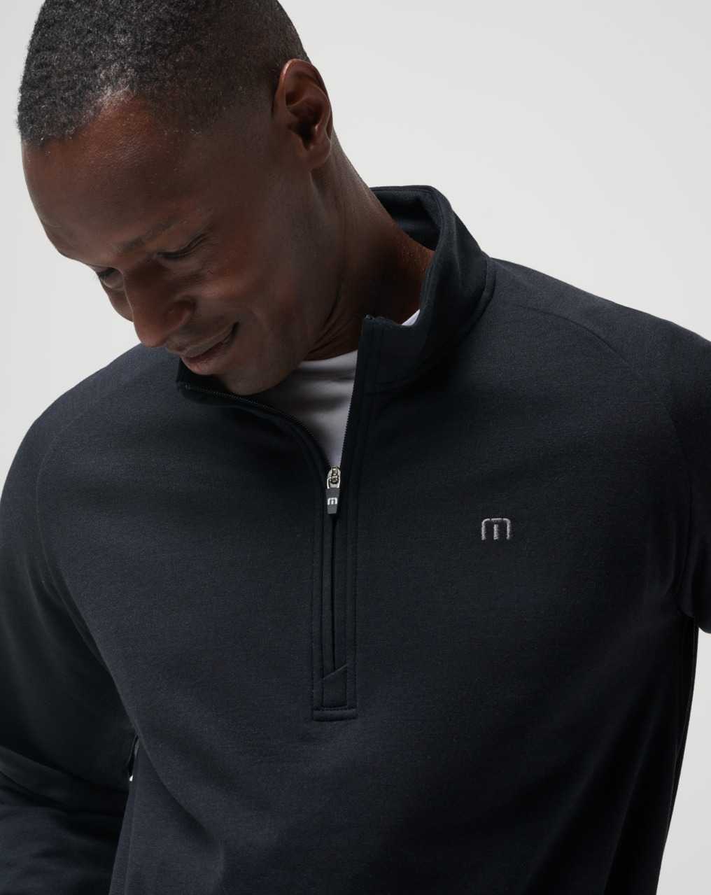 Black Travis Mathew Upgraded Quarter Zip | AUXS09685